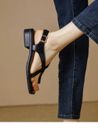 Susan Leather-Look Slingback Sandals