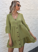 Bandol Cotton Linen Button Front Mini Dress