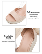 Melba Lane – ankle-tie espadrille wedge sandals, back view, AU women's sizes