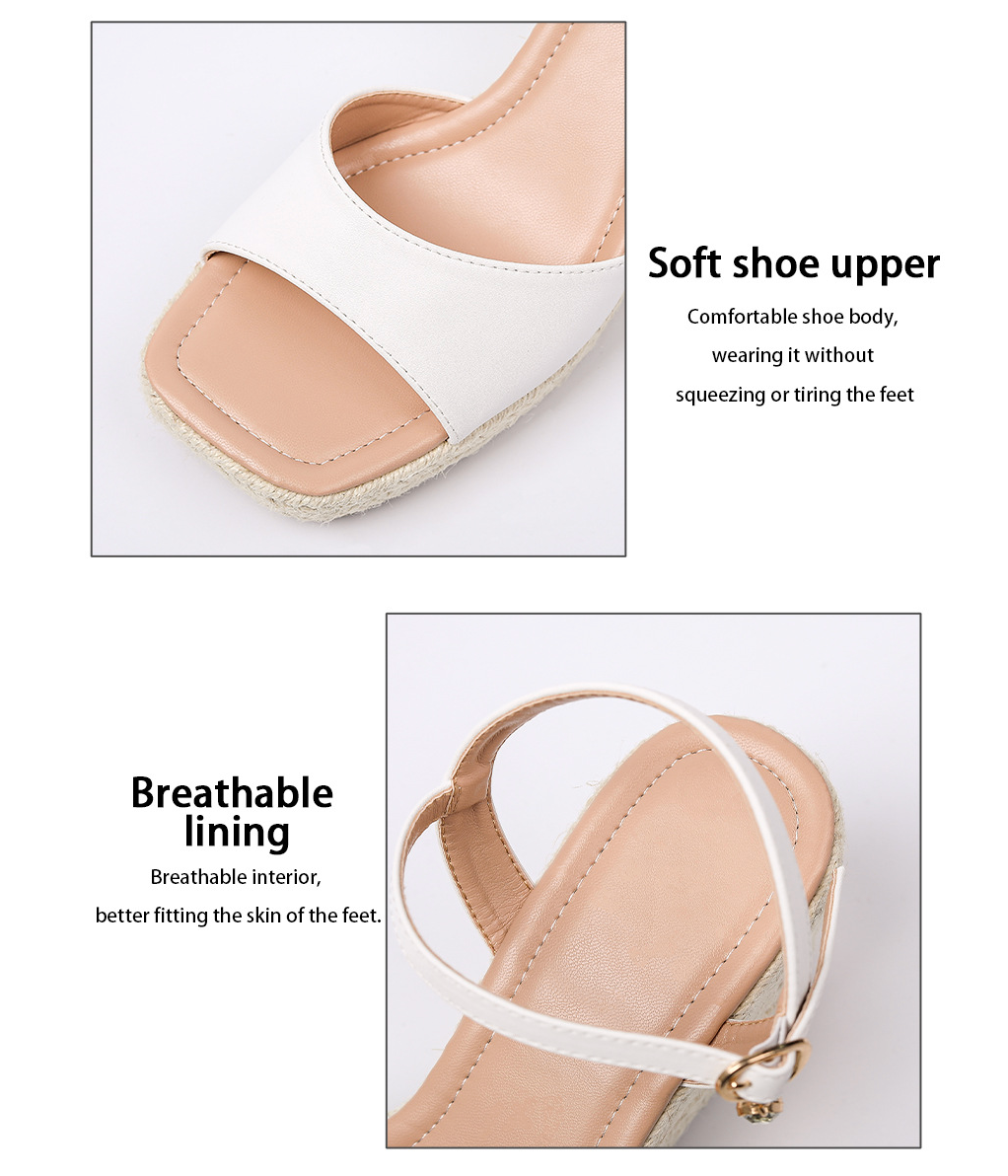 Melba Lane – rope-wrapped platform wedge sandals, back view, AU women's sizes