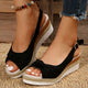 Martha Comfort Bow Wedge Sandals