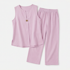 Melba Lane – Sperlonga soft pink sleeveless top and wide-leg pants flat lay, AU women's sizes