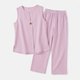 Melba Lane – Sperlonga soft pink sleeveless top and wide-leg pants flat lay, AU women's sizes