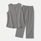 Melba Lane – Sperlonga gray sleeveless top and wide-leg pants flat lay, AU women's sizes