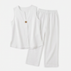 Melba Lane – Sperlonga white sleeveless top and wide-leg pants flat lay, AU women's sizes
