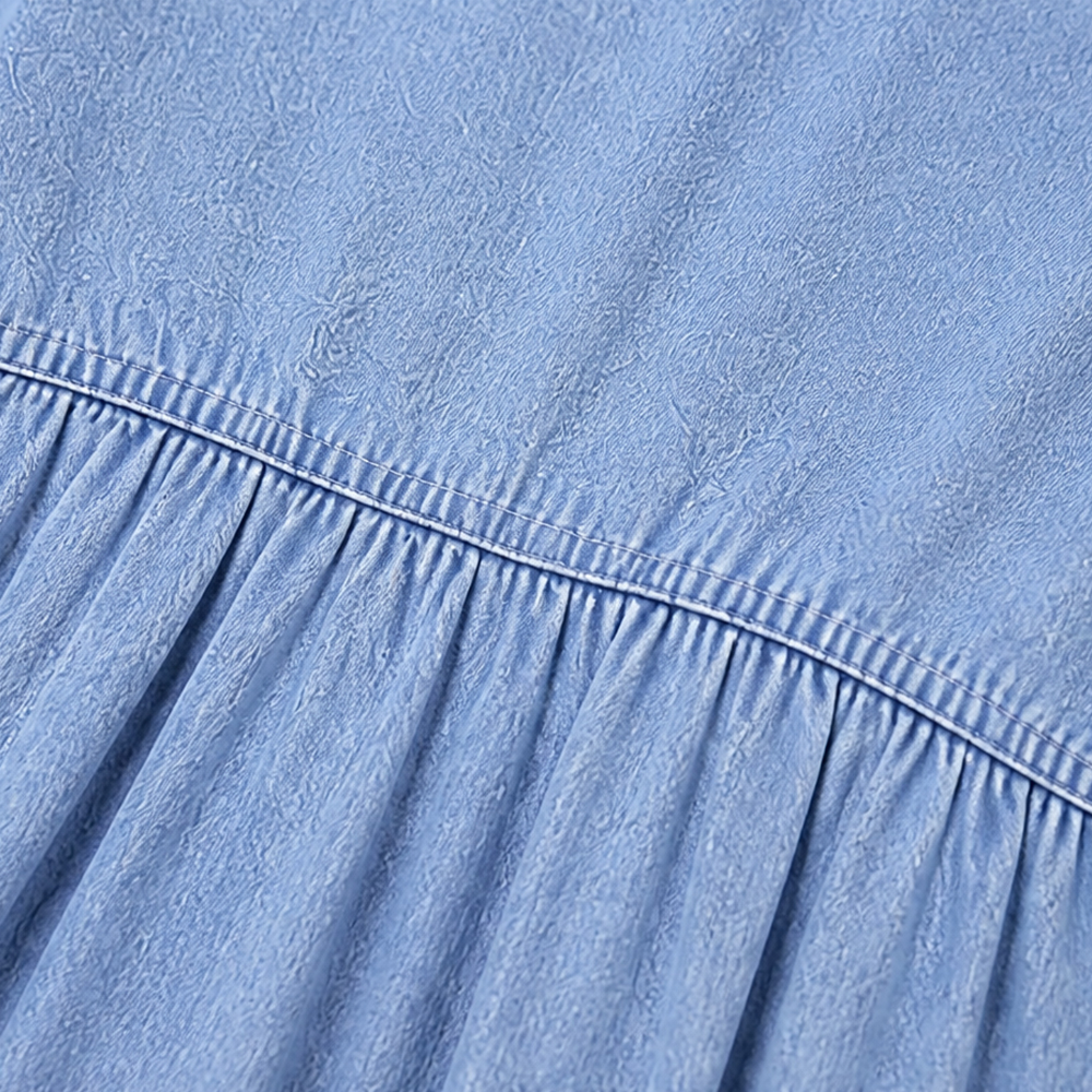 Melba Lane – Zante Light Blue chambray denim midi dress, waist seam detail, AU women’s sizes