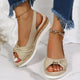 Martha Comfort Bow Wedge Sandals